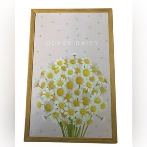 Oopsy Daisy Floral Wooden Art Print - Yellow & White Daisies